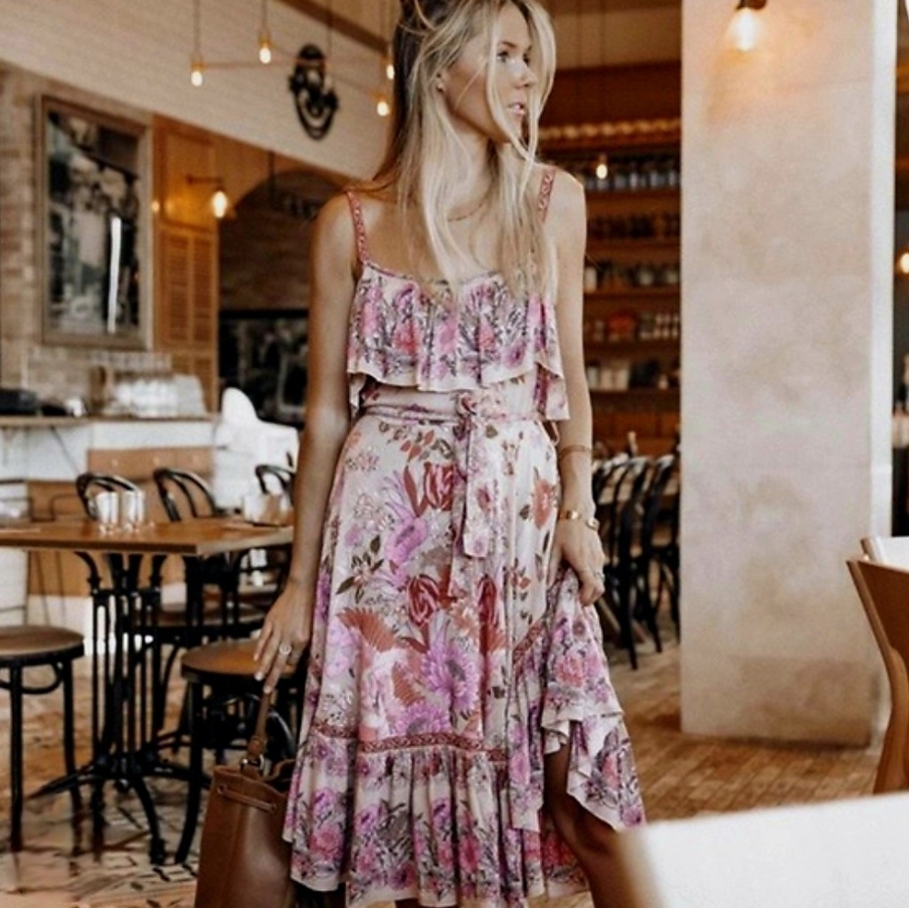 XXS/XS SPELL Spell & the Gypsy Collective Siren Song Pink Flamingo Dress